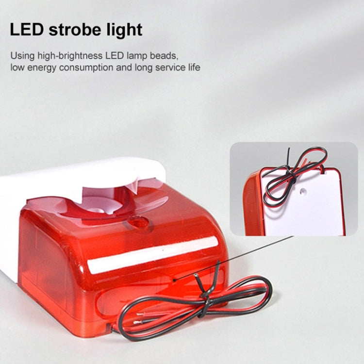Mini Wired Red Strobe Siren for Burglar Security Alarm