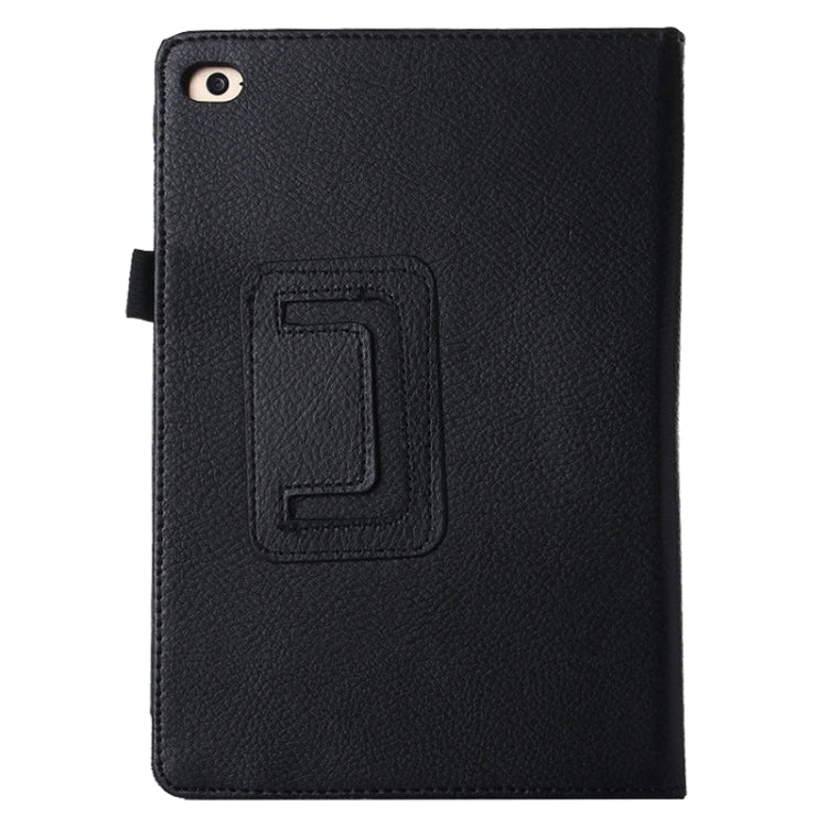 Litchi Texture Horizontal Flip PU Leather Protective Case with Holder for iPad mini 4 — Black