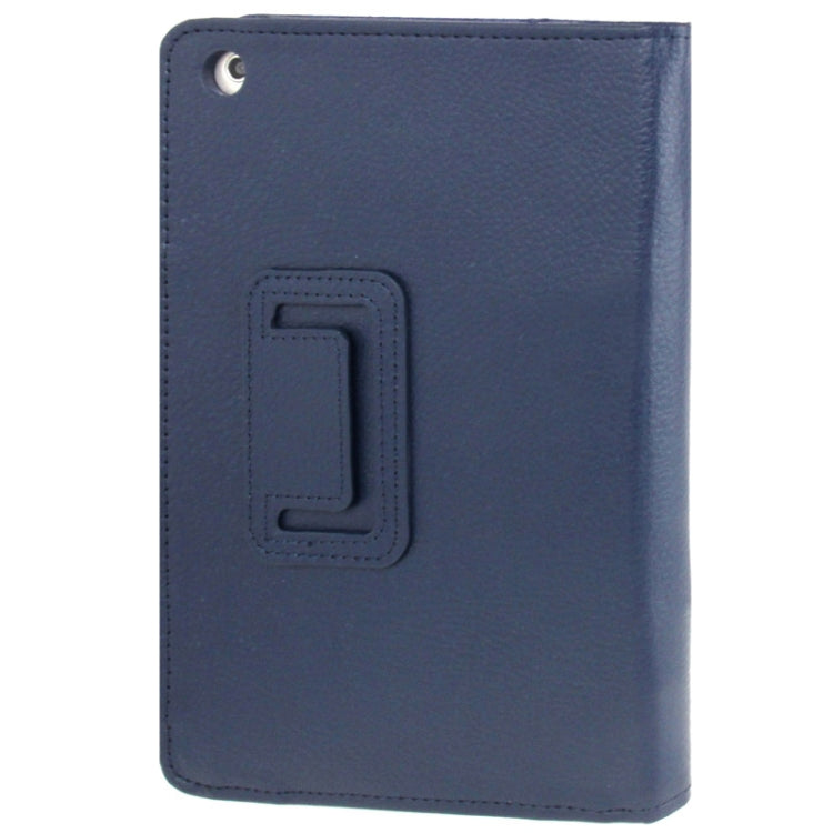 2-fold Litchi Texture Flip Leather Case with Holder Function for iPad mini / mini 2 Retina