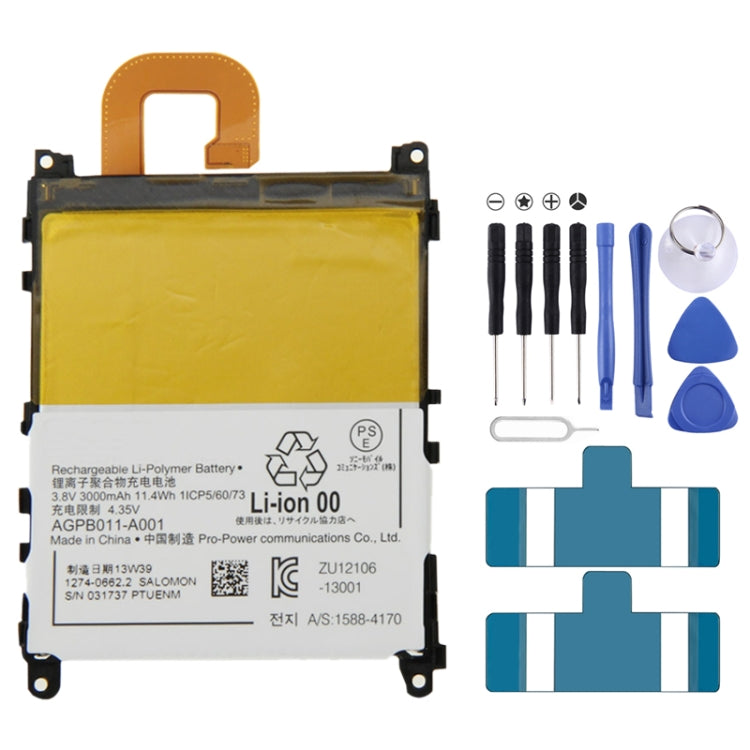 3.8V 3000mAh Rechargeable Li-Polymer Battery, For Sony Xperia Z1 / L39h