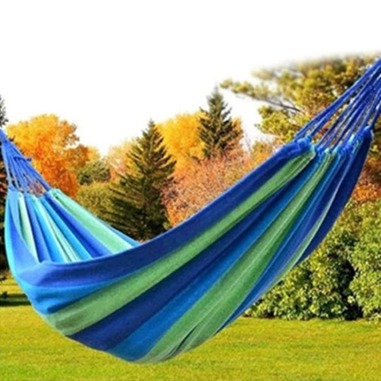 Strip Single Camping Outdoor Canvas Hammock, Size: 185cm x 80cm