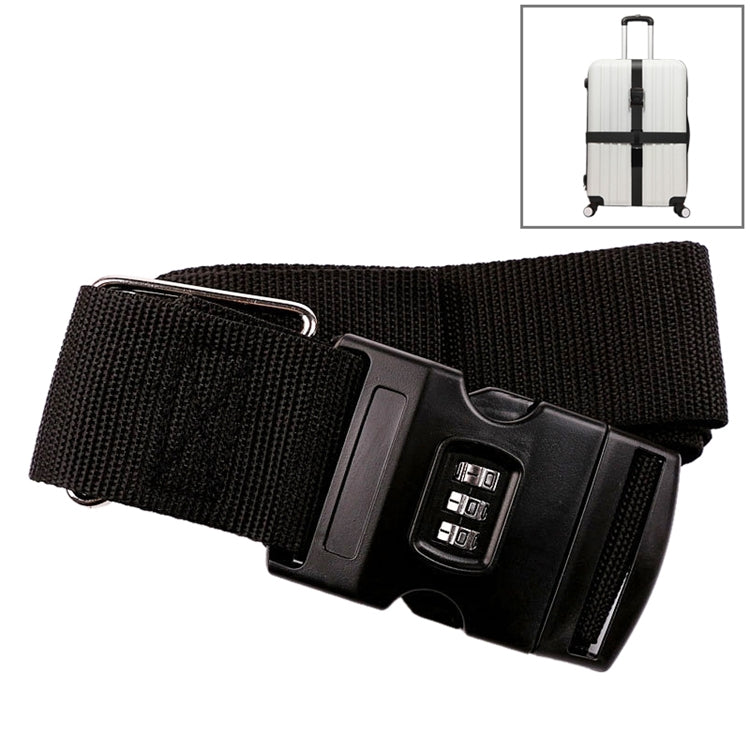 Luggage Strap Cross Belt Adjustable Packing Band Belt Strap with Password Lock for Luggage Travel Suitcase — Purple