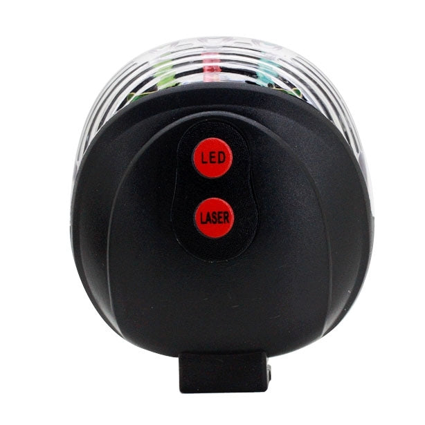 Shell Shape Bicycle Safety Rear Warning Tail Light with 2 Laser Beams and Colorful Lights