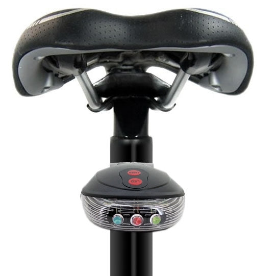 Shell Shape Bicycle Safety Rear Warning Tail Light with 2 Laser Beams and Colorful Lights