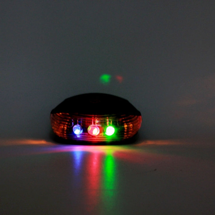 Shell Shape Bicycle Safety Rear Warning Tail Light with 2 Laser Beams and Colorful Lights