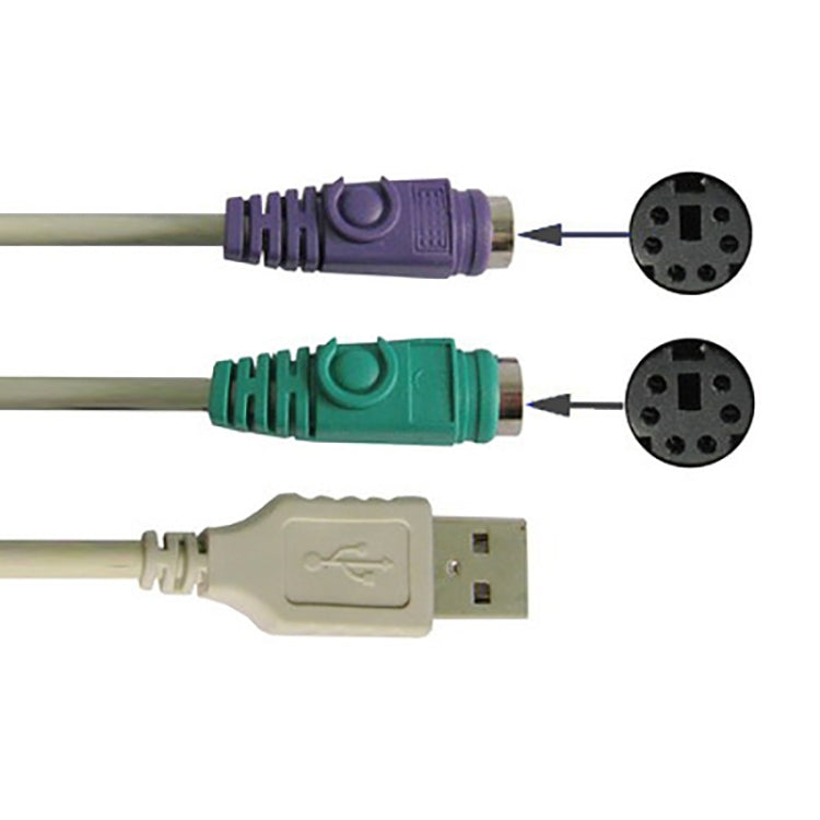 USB to PS/2 Adapter Cable for keyboard and Mouse , normal quality