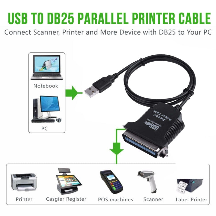 USB to Parallel 1284 36 Pin Printer Adapter Cable, Cable Length: 1m — view 4