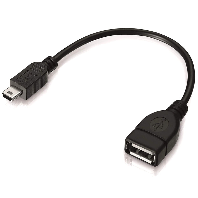 Mini 5-pin USB to USB 2.0 AF OTG Adapter Cable, Mini USB, 12cm