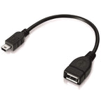 Mini 5-pin USB to USB 2.0 AF OTG Adapter Cable, Mini USB, 12cm