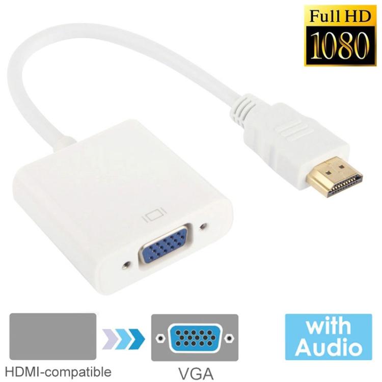 24cm Full HD 1080P HDMI to VGA + Audio Output Cable for Computer / DVD / Digital Set-top Box / Laptop / Mobile Phone / Media Player
