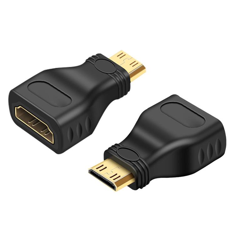 Gold Plated Mini HDMI Male to HDMI 19 Pin Female Adapter