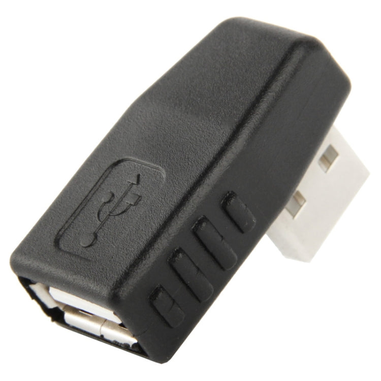USB 2.0 AM to AF Adapter with 90 Degree Angle, Support OTG Function — 90 Degree Lelf Angled