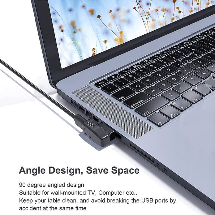 USB 2.0 AM to AF Adapter with 90 Degree Angle, Support OTG Function — view 5