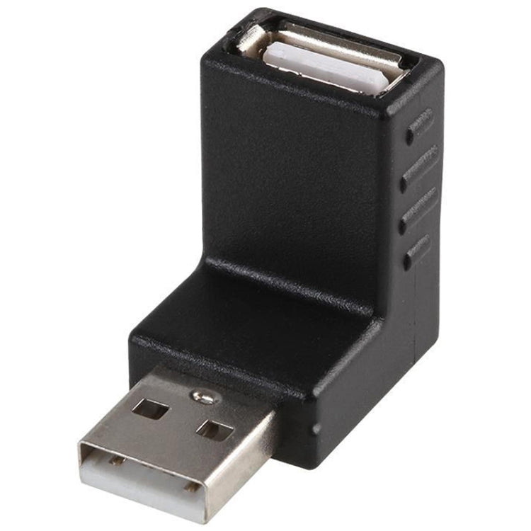 USB 2.0 AM to AF Adapter with 90 Degree Angle — 90 Degree Down Angled