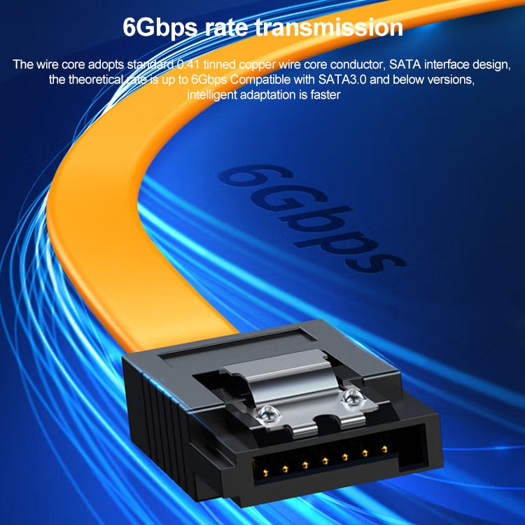Serial SATA Data Cable, With Metal Clip, Length: 40cm