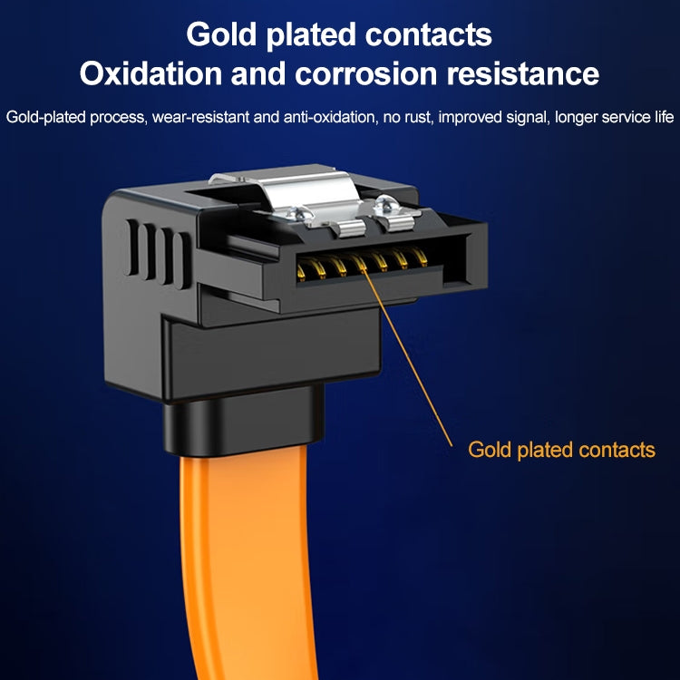 Serial SATA Data Cable, With Metal Clip, Length: 40cm