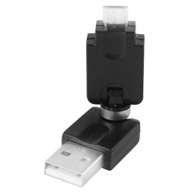 to Micro USB 360 Degree Swivel Adapter for Galaxy S IV / i9500 / S III / i9300 /Note II / N7100 / i9220 / i9100 / i9082 / Nokia / LG / BlackBerry / HTC One X /Amazon Kindle / Sony Xperia etc, USB 2.0 AM