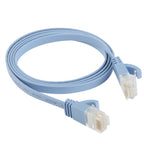 1m Ultra-thin Flat Ethernet Network LAN Cable, CAT6, Length: 1m (Baby Blue) — view 4