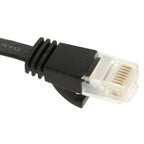 CAT6 Ultra-thin Flat Ethernet Network LAN Cable — Black