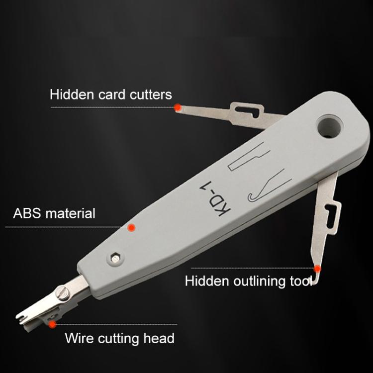 RJ45 / RJ12 / RJ11 Network BT Telephone Socket Multi Punch Insertion Tool(White) — view 7