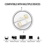 Gold Plated Head CAT7 High Speed 10Gbps Ultra-thin Flat Ethernet Network LAN Cable — 10m