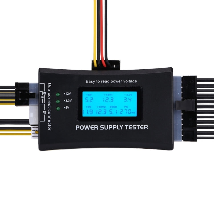 Digital LCD Display PC Computer 20/24 Pin Power Supply Tester Checker Power Measuring Diagnostic Tester Tool