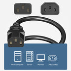 1.5m AC 3 Prong PC Power Extension Cord/Cable — view 5