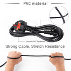Big UK Plug Computer PC Power Cord 3 Pin Cable, Length:1.8m — view 7