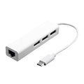 Type-C to 3 x USB and RJ45 Multi-function Adapter, Length: 13cm