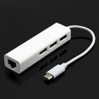 Type-C to 3 x USB and RJ45 Multi-function Adapter, Length: 13cm — 3 Port USB+RJ45