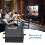 Analog RCA to Digital Optical Coaxial Toslink Audio Converter(Black)