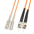 SC-ST Dual-Core Multi Mode Fiber Optic Jumper, Length: 3m