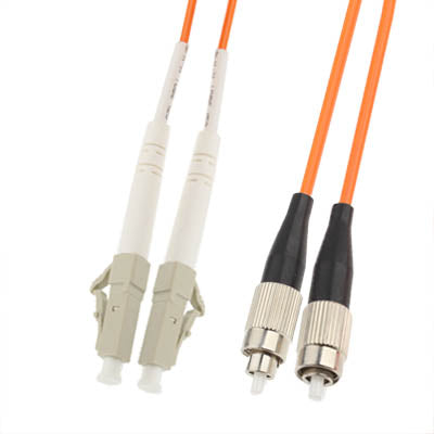 LC-FC Dual-Core Multi Mode Fiber Optic Jumper, Length: 3m