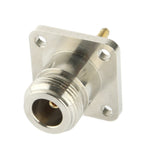 Coaxial RF N Female Adapter with Square Plate — view 2