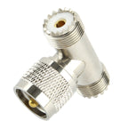 to 2 x UHF Female Adapter, UHF Male