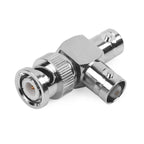 BNC Male + 2 x BNC Female Connector Coaxial Adapter — Coaxial Adapte