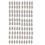 100 PCS UG1789 Crimp 3 in 1 BNC Male Connector Adapter for RG59 Coaxial Cable
