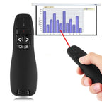 Multimedia Presenter with Laser Pointer & USB Receiver for Projector / PC / Laptop, Control Distance: 15m (R400)