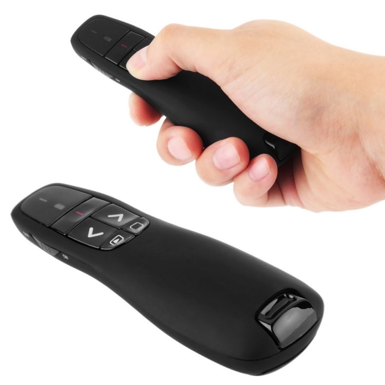 Multimedia Presenter with Laser Pointer & USB Receiver for Projector / PC / Laptop, Control Distance: 15m (R400)