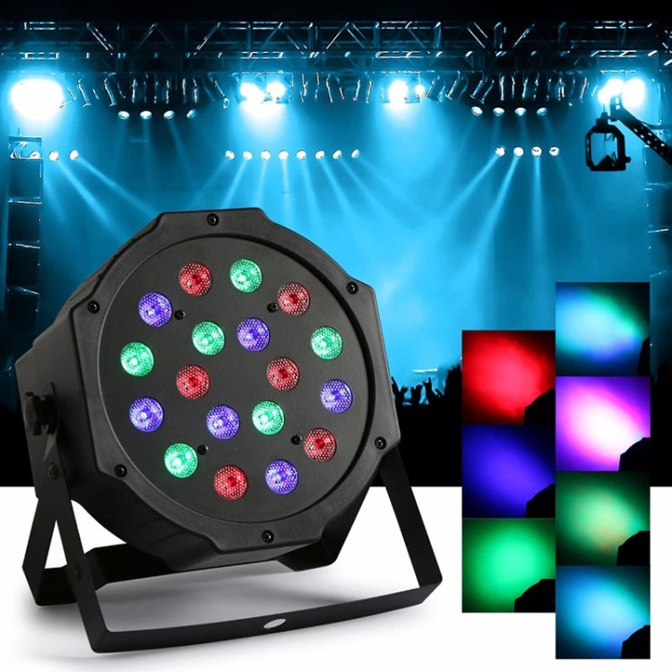 LED-B11 Plastic PAR Light DMX512 10W 18 LED RGB Stage Light, Master / Slave Control / Auto Run Mode