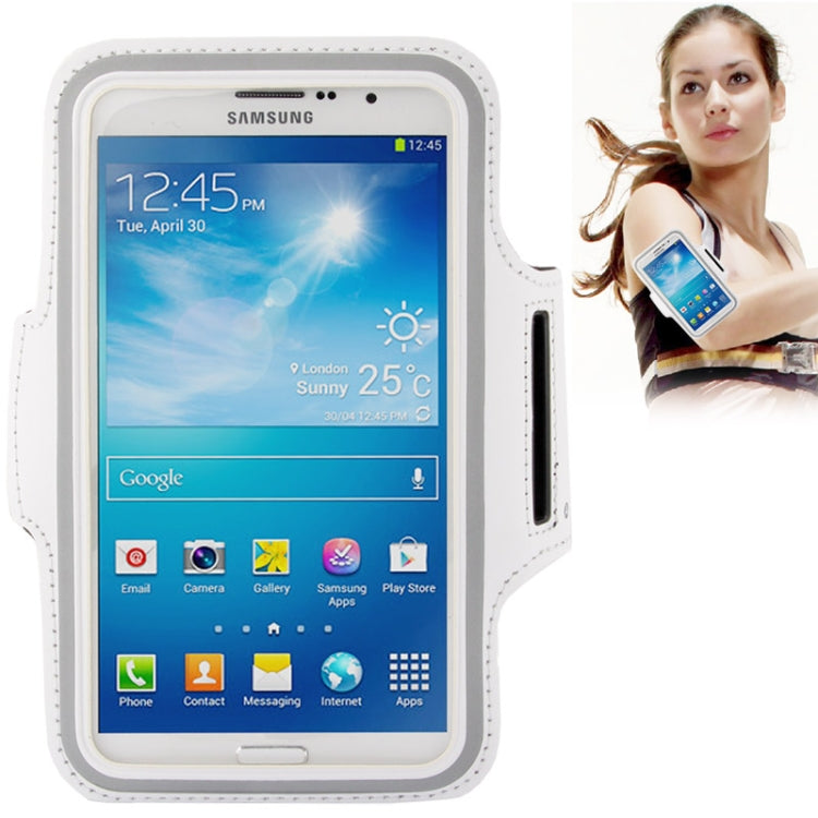 PU Sports Armband Case with Earphone Hole for Galaxy Mega 6.3 / i9200, Below 6.3 inch Phones