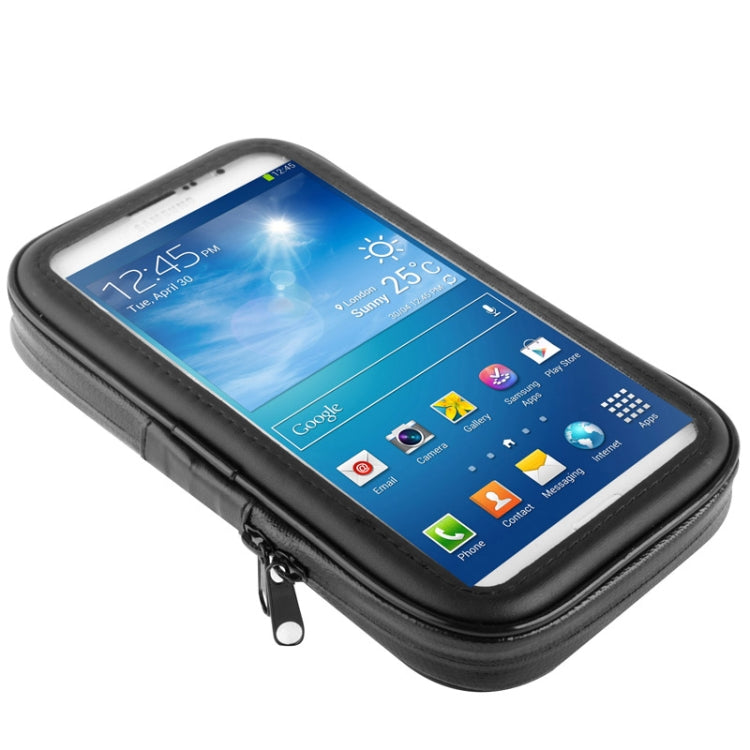 Bicycle Handlebar Mount Holder Waterproof / Sand-proof / Snow-proof / Dirt-proof Zipper Touch Bag, Suitable for Galaxy Note III / N9000 & Mega 6.3 / i9200