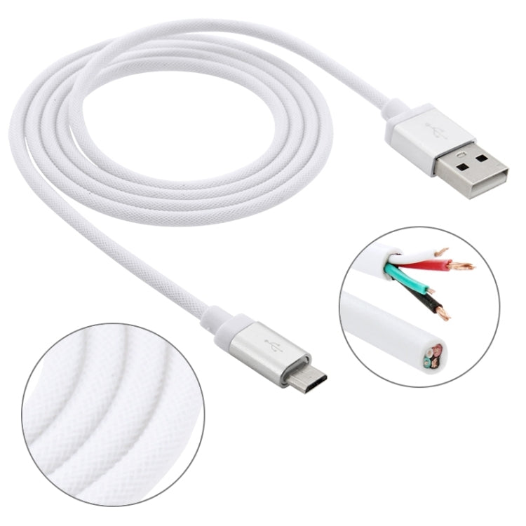 1m Net Style High Quality Metal Head Micro USB to USB Data / Charging Cable — view 8