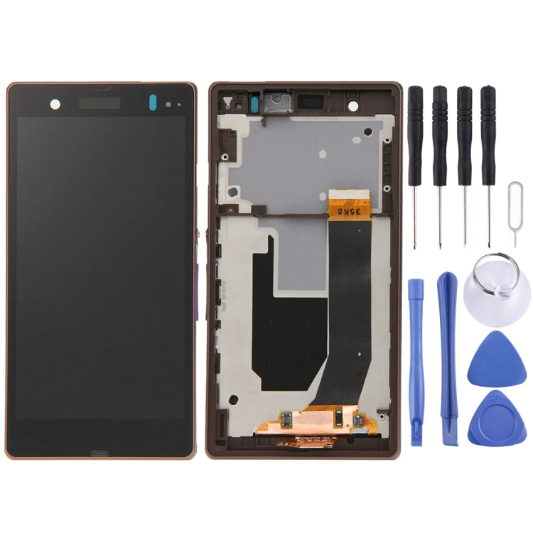 LCD Display + Touch Panel with Frame for Sony Xperia Z / L36H / C6603 / C6602 — Purple