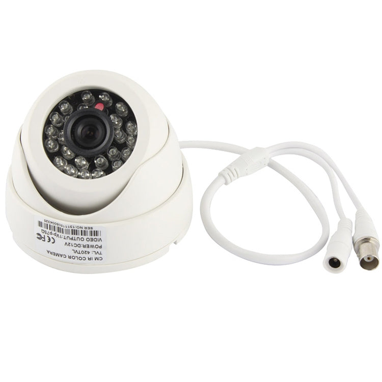 3.6mm Lens ABS Material Color Infrared Camera with 24 LED, IR Distance: 20m