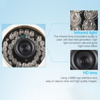 3.6mm Lens ABS Material Color Infrared Camera with 24 LED, IR Distance: 20m