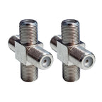 100 PCS 1 F Female to 3 F Female Jack 4 Way F Splitter TV Coax Adapter Connector