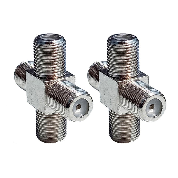 100 PCS 1 F Female to 3 F Female Jack 4 Way F Splitter TV Coax Adapter Connector