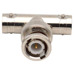 T-Type BNC Plug To 2 BNC Jack Connector