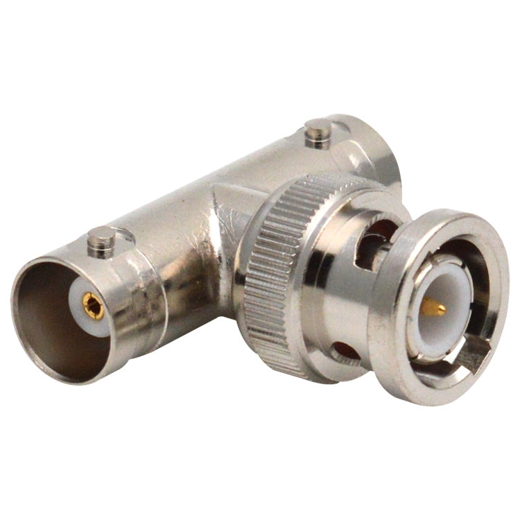 T-Type BNC Plug To 2 BNC Jack Connector